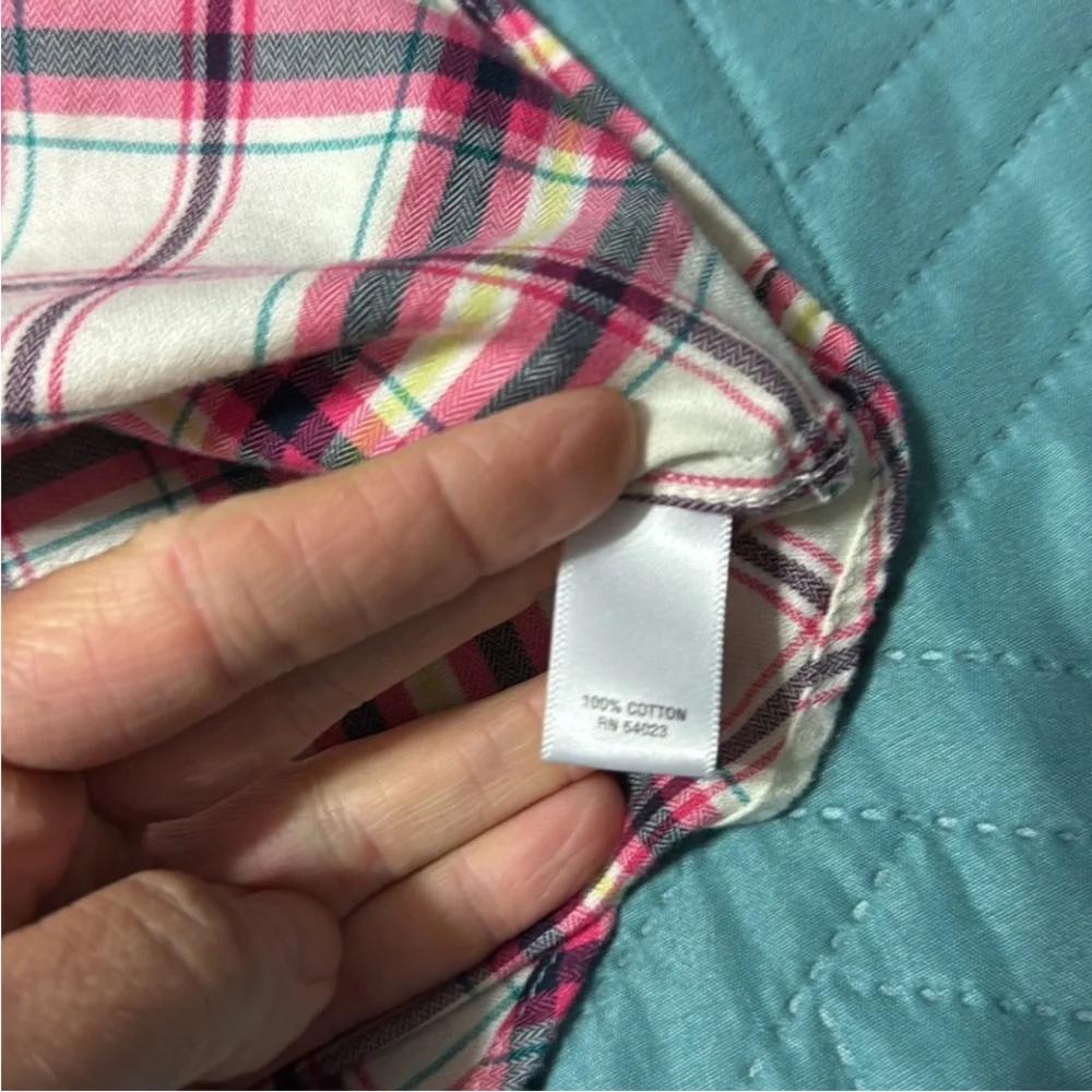 Banana Republic Soft Wash Plaid Button Down Shirt Size: L - Picture 5 of 7